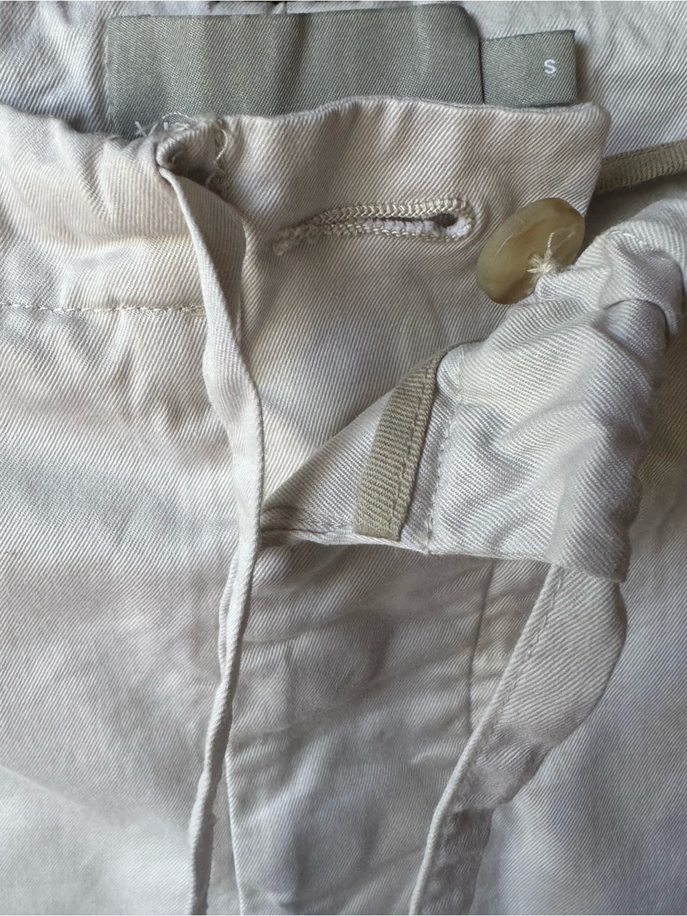 Vince Light Beige Drawstring Chino Pants small - Picture 5 of 6